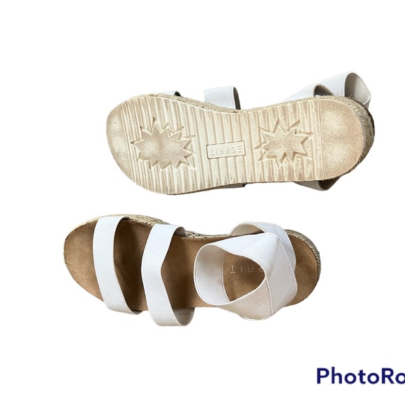 Esprit Womens white strap espadrilles size 9 sandals - Picture 3 of 4
